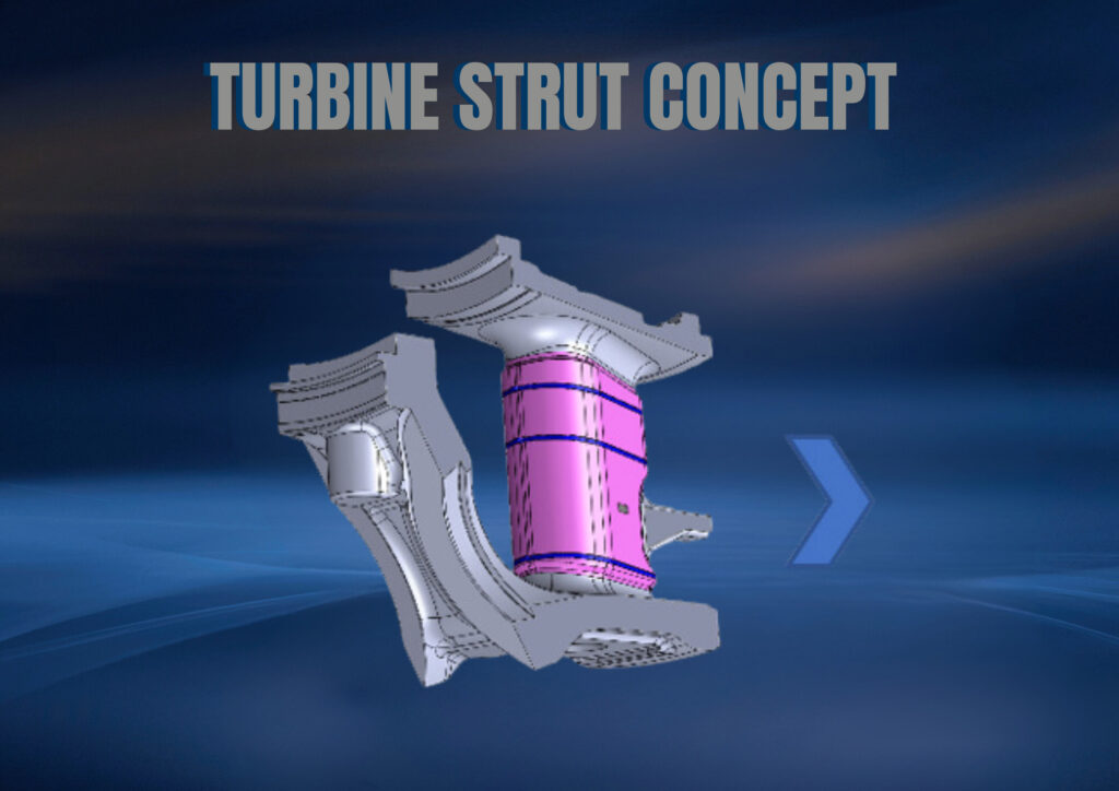 Turbine strut concept